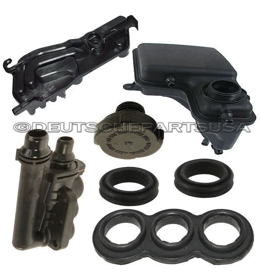WATER COOLANT EXPANSION TANK CAP THERMOSTAT SEAL for BMW E65 E66 745i SET OF 7
