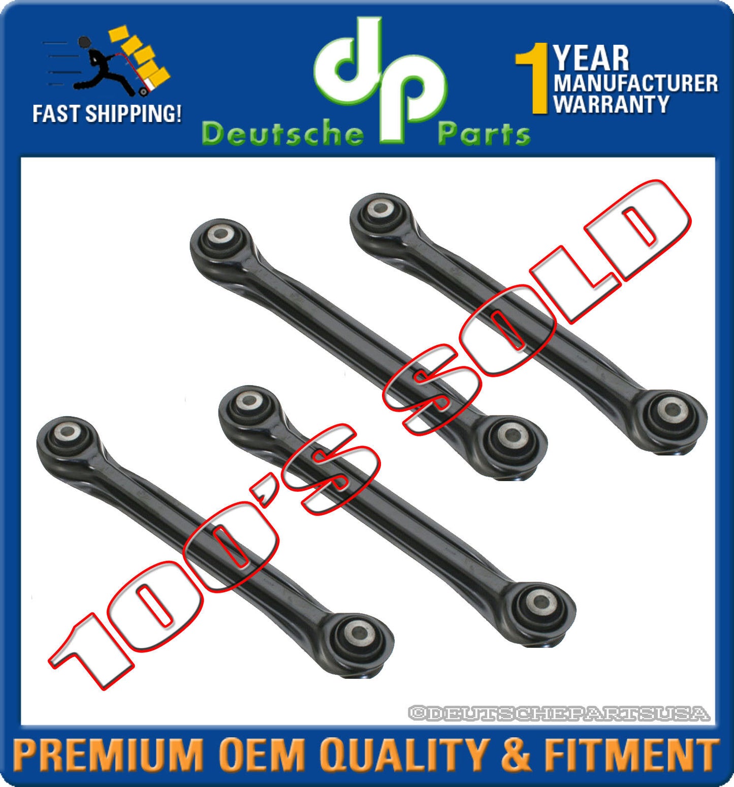 CHRYSLER CROSSFIRE REAR LOWER FRONT THRUST CONTROL ARM ARMS SET 4 2004 - 2008