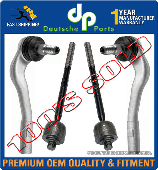MERCEDES W203 C240 C320 C230 CLK320 CLK500 TIE ROD RODS INNER OUTER SET 4 PCS