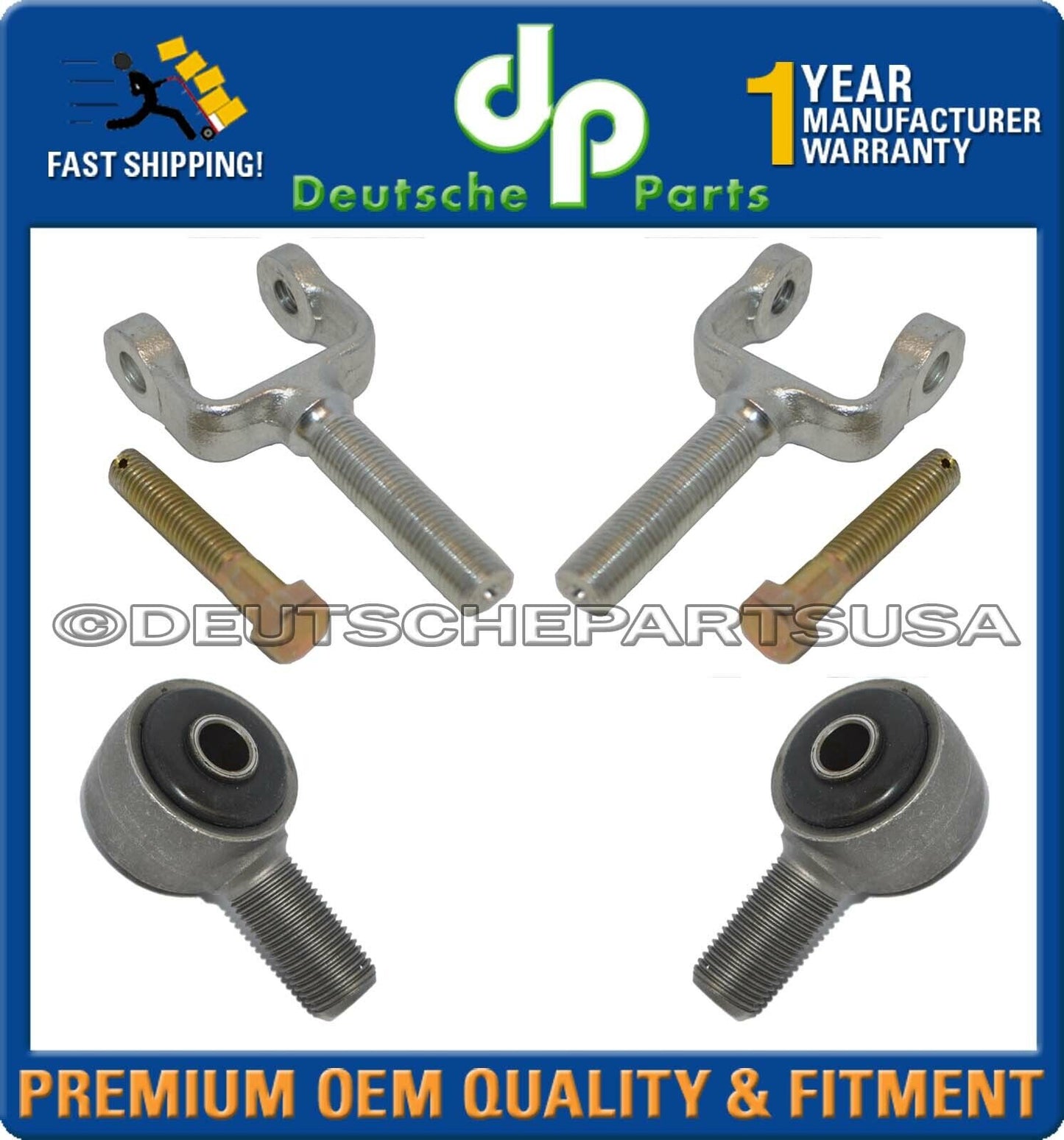 Porsche 911 912 914 Steering Tie Rod Ends Forks Bolts Front LH + RH Set of 6