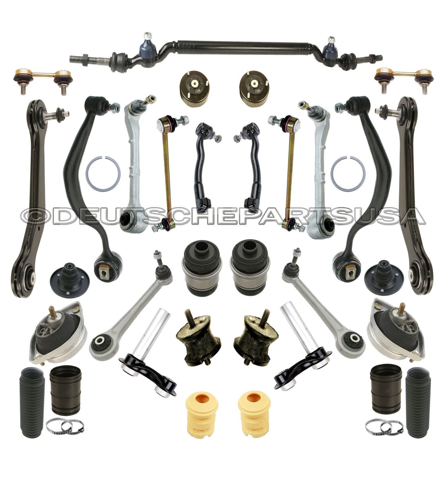 CONTROL ARM BALL JOINT STRUT SHOCK ENGINE MOUNT SWAY BAR TIE ROD KIT FOR BMW E38