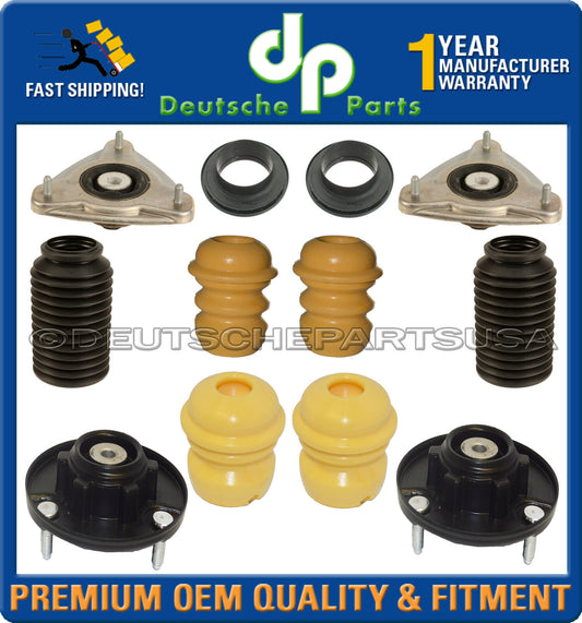 Porsche 911 996 Front + Rear Upper Strut Mounts + Bump Stop Bushings L+R SET 12