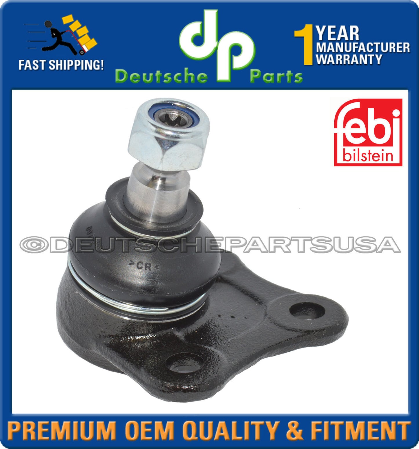 VW Golf Beetle Jetta Front LEFT Suspension Ball Joint FEBI 1J0 407 365H