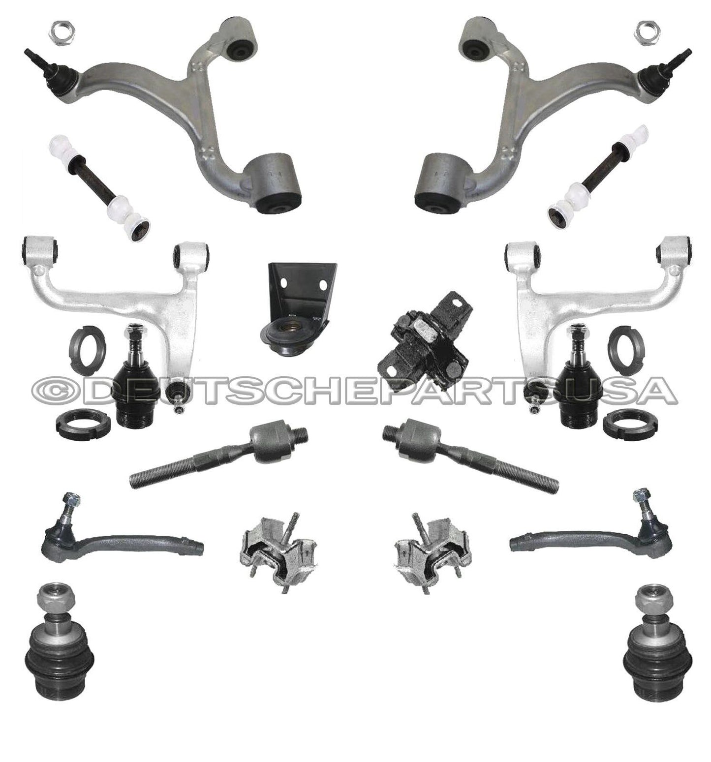 Mercedes W163 ML Control Arm Ball Joint Bushing Engine Trans Mounts Tie Rod Kit