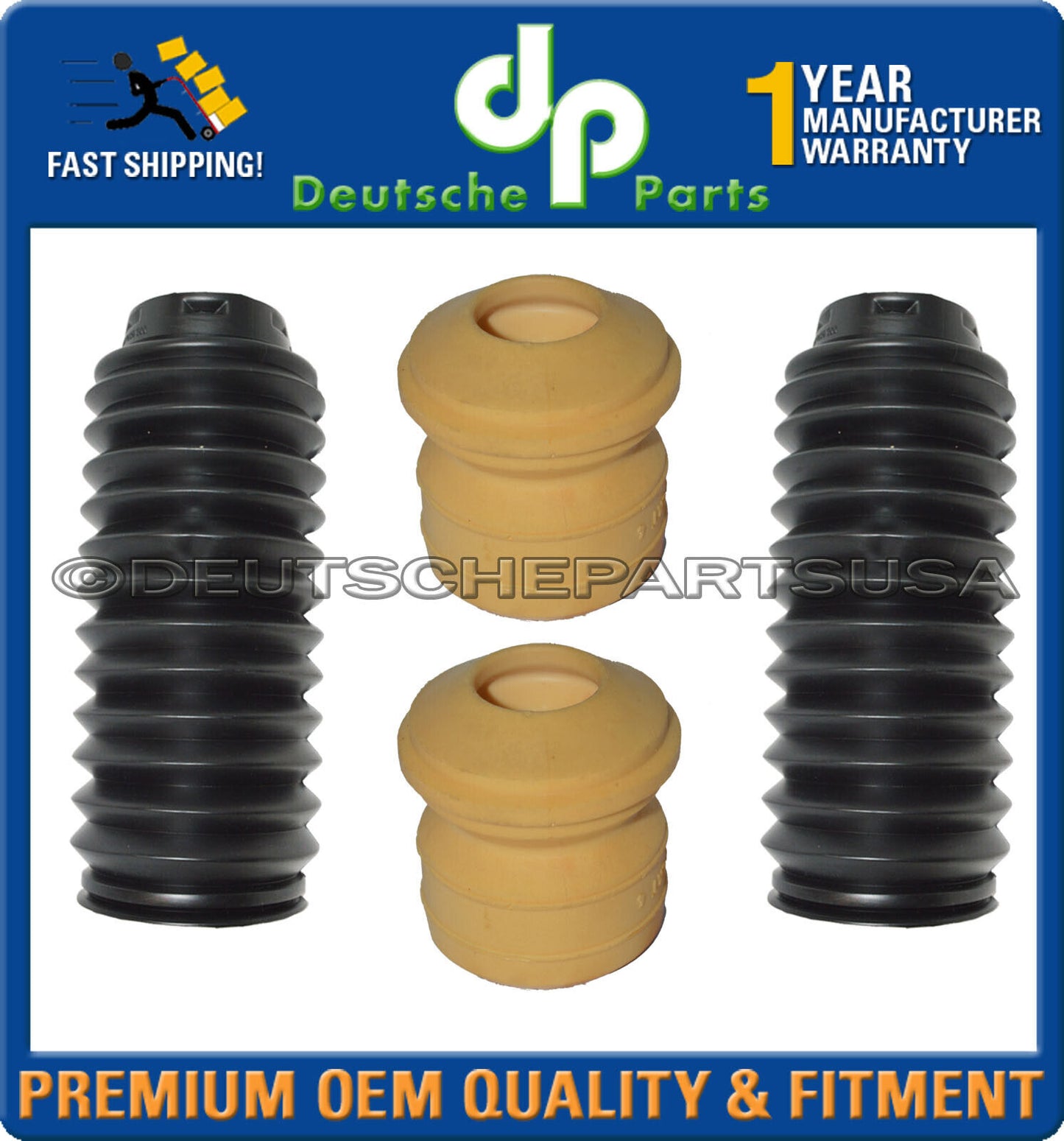 For BMW E65 745i Front Strut Shock Bump Stop Boots 31331138814 31331096309 SET 4
