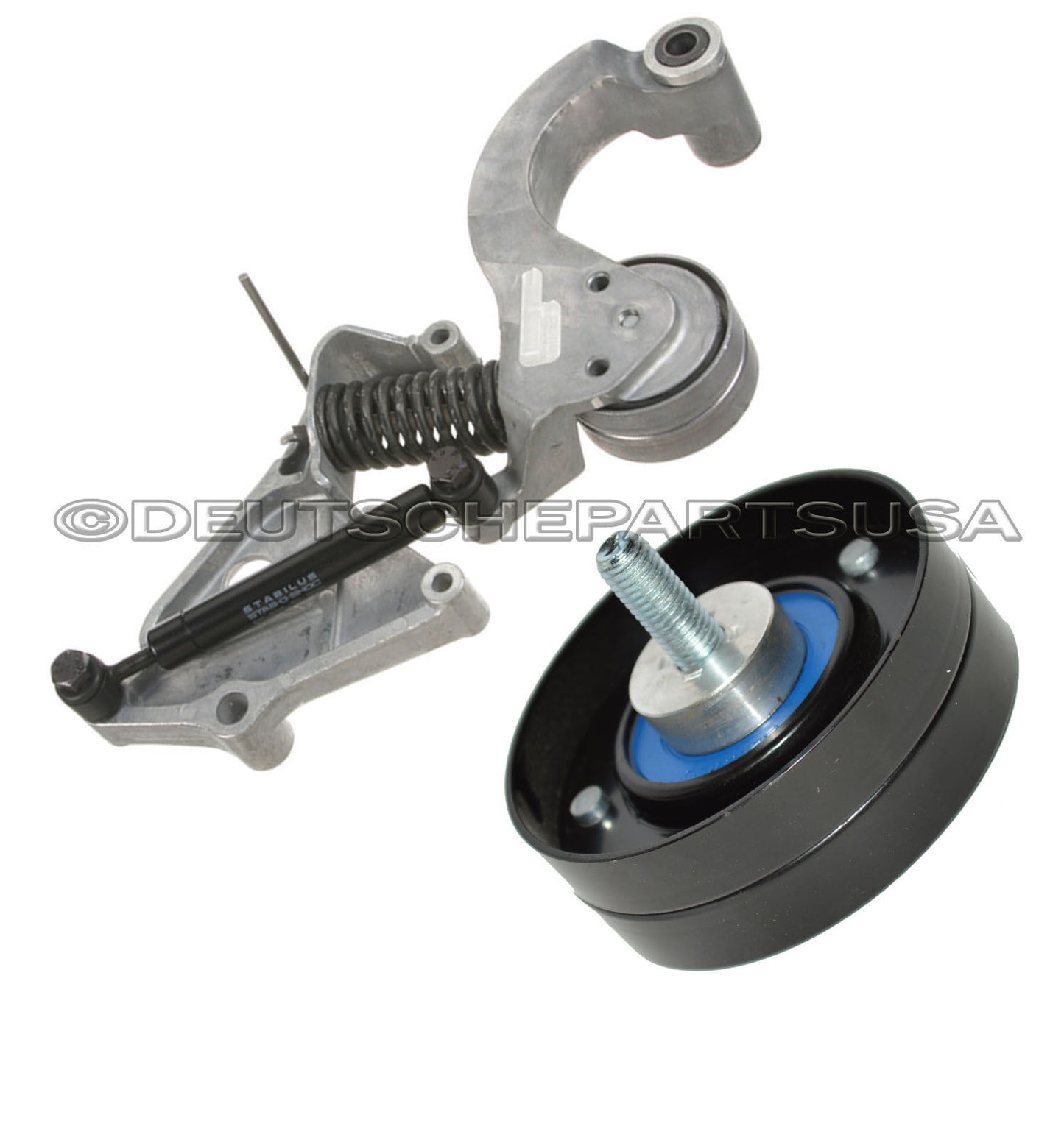 Mini R52 R53 R56 Cooper Drive Belt Tensioner + PULLEY + BELT 11287509476 Set 3