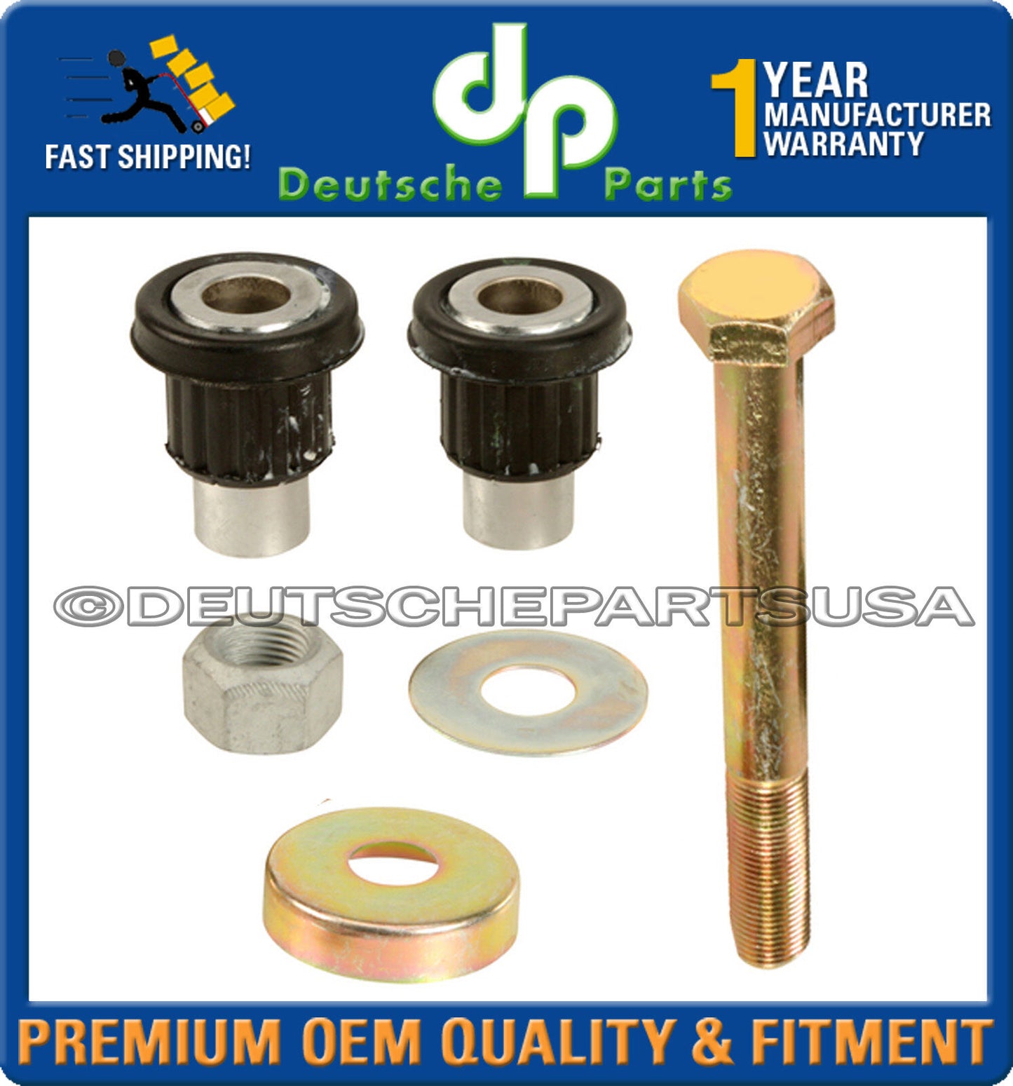 MERCEDES W123 W126 R107 STEERING DAMPER + IDLER ARM BUSHING REPAIR KIT SET