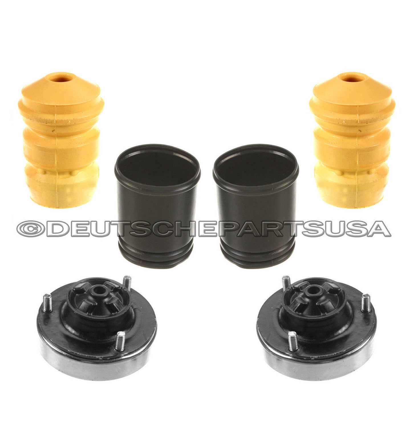 REAR STRUT SHOCK MOUNT MOUNTS BUMP STOP DUST BOOT KIT 1989-95 SET 6 for BMW E34