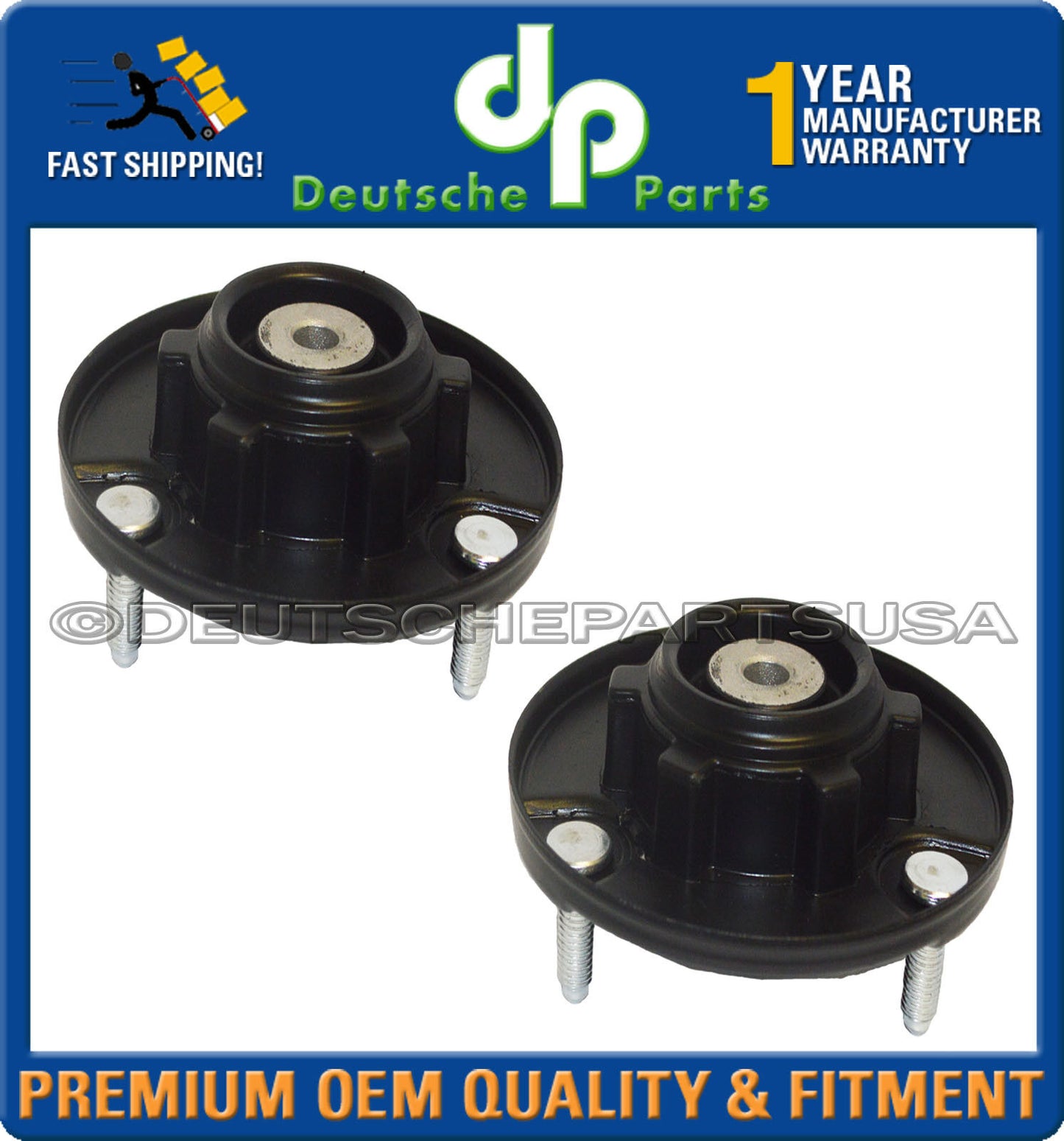 Porsche 911 996 Rear Upper Strut Mount + Bump stop bushing L+R 99633305903 SET 4