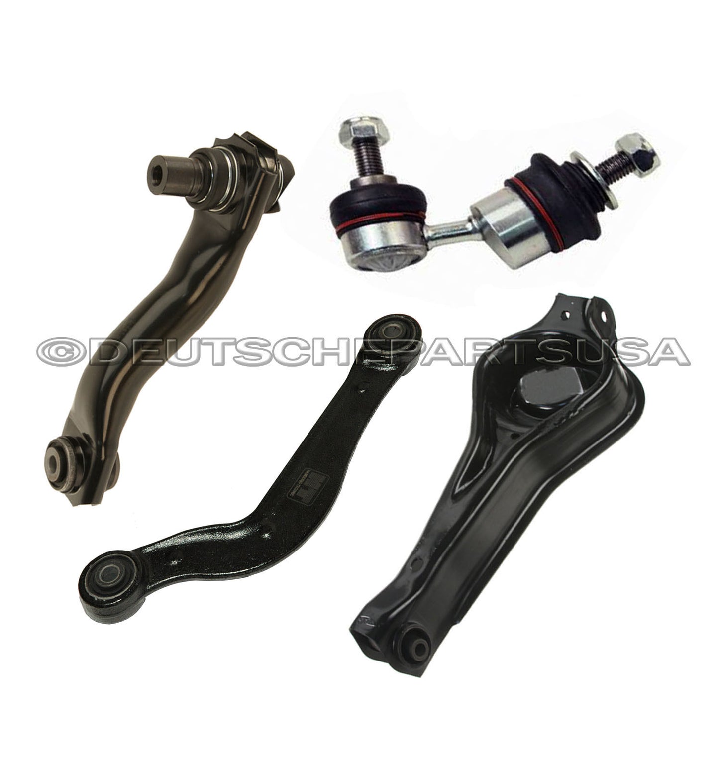 Jaguar X-Type REAR UPPER + LOWER CONTROL ARM + Bushing + Sway Bar Link Kit RIGHT