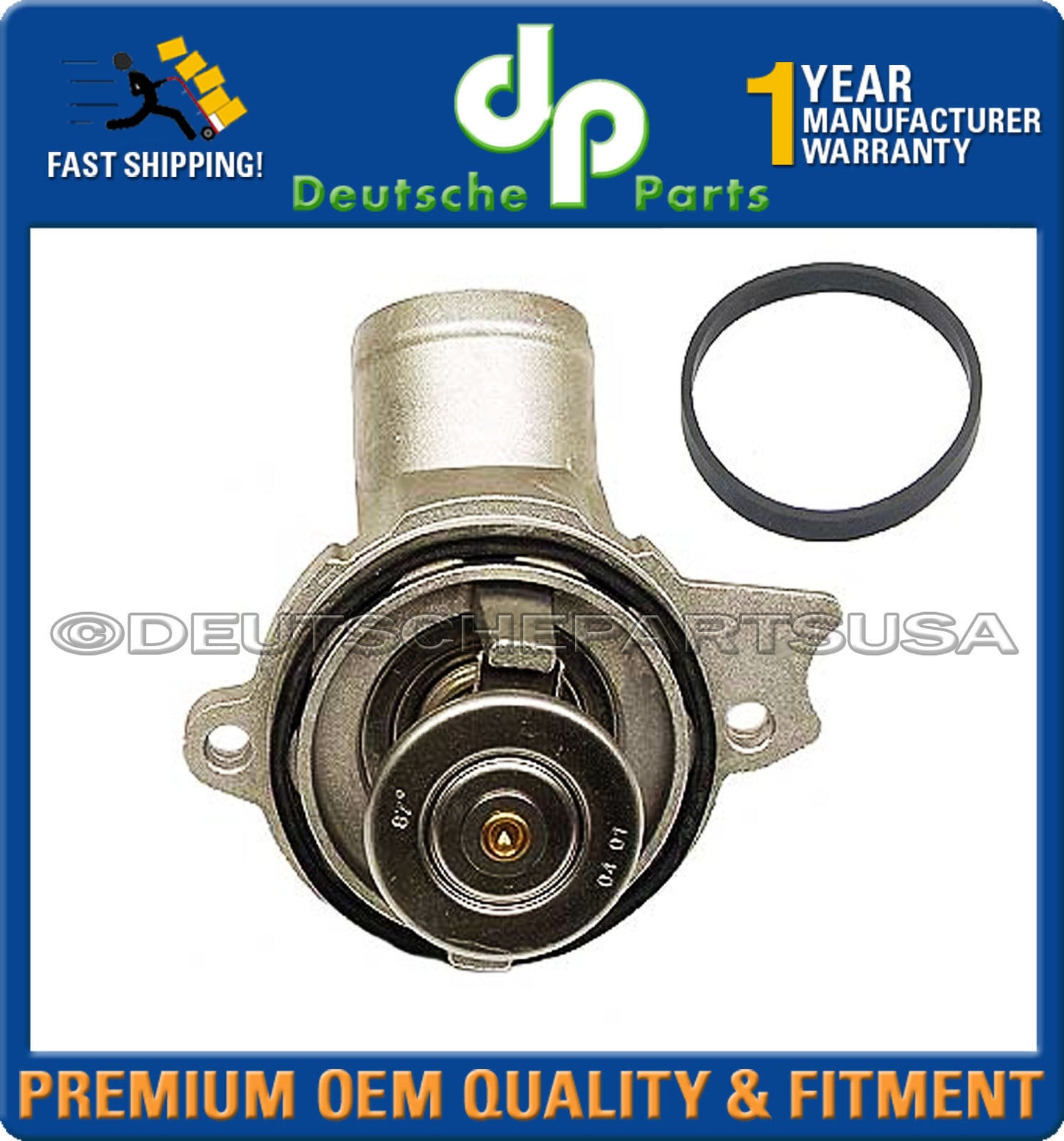 MERCEDES W220 W211 W210 W163 W203 COOLANT THERMOSTAT + COVER FLANGE # 1122030275