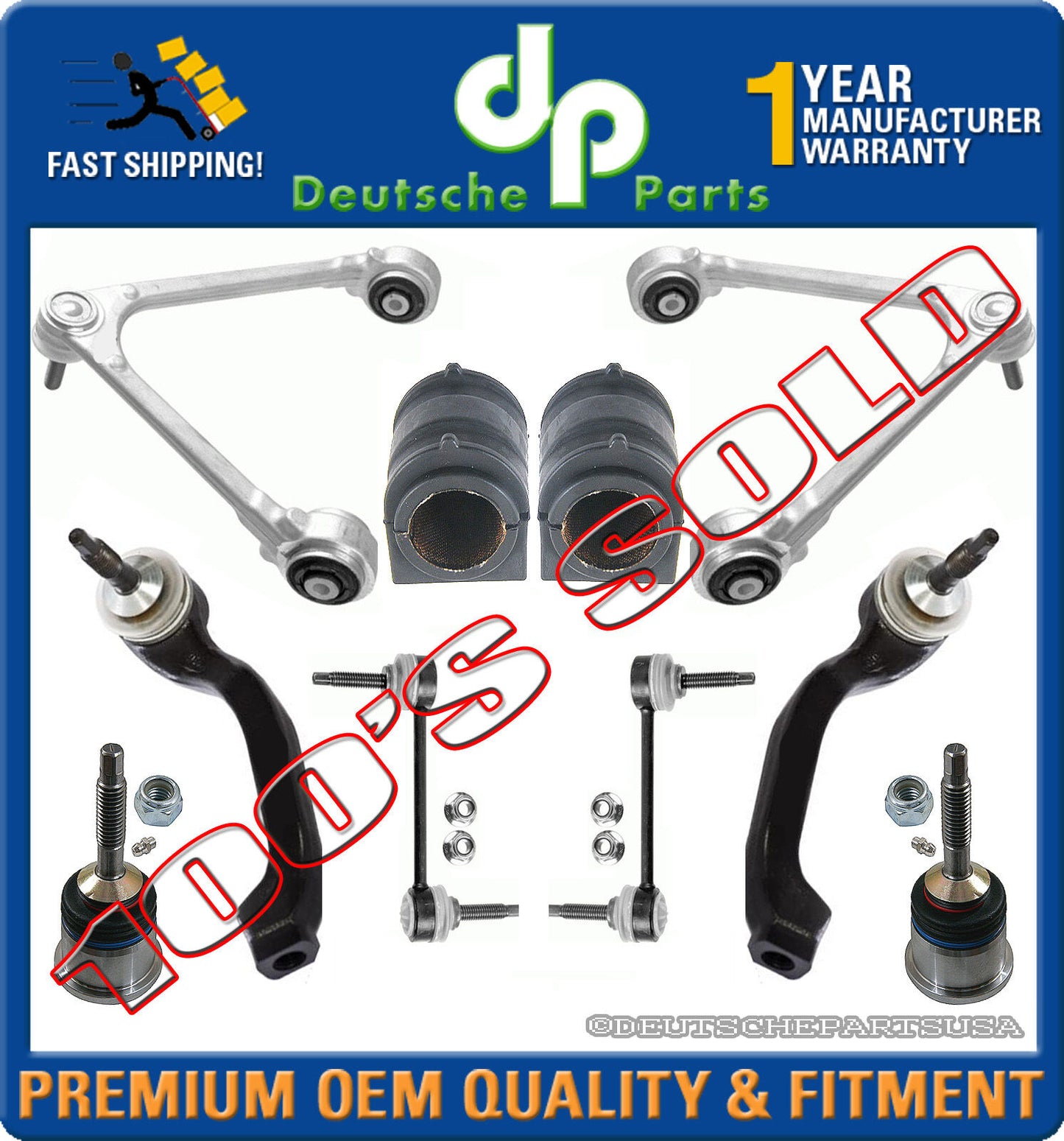 LINCOLN LS 4.0 3.0 V6 Front UPPER CONTROL ARM ARMS BALL JOINT Tie Rod KIT 03-06