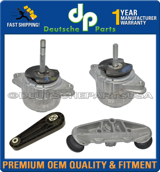 Porsche Panamera Engine Motor Mount Torque Damper AT Transmission Mount  Set 4