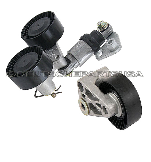 A/C + WATER PUMP BELT TENSIONER PULLEY BELT fr BMW E38 E39 540i 740i 740iL Set 2