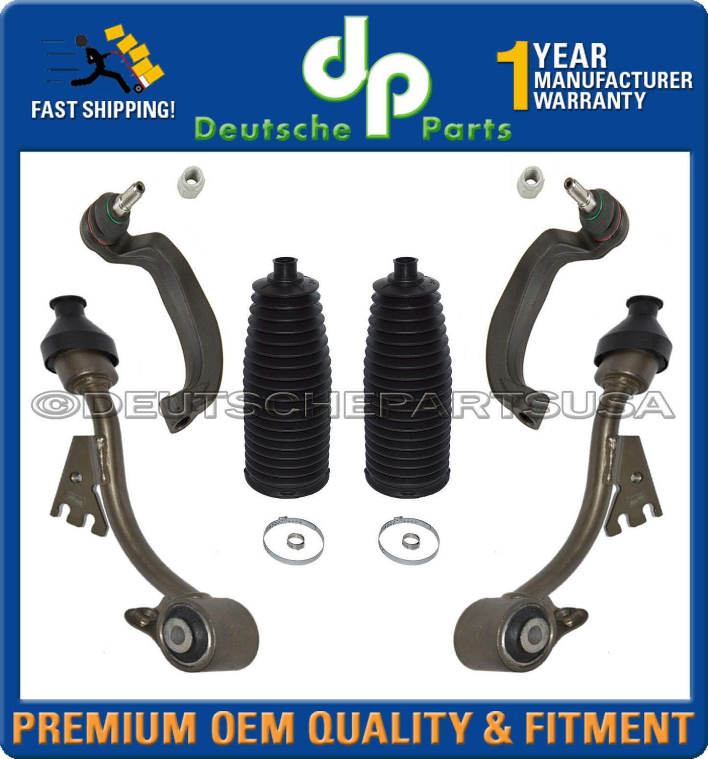 SWAY STABILIZER BAR LINKS + Steering Tie Rods + RACK BOOTS MERCEDES W211 4MATIC