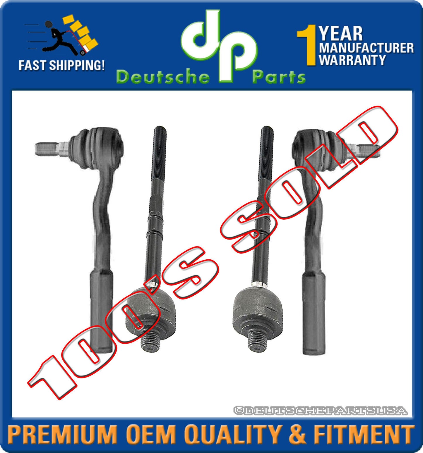 Mercedes W220 W215 W230 Tie Rod Inner + Outer L+R 2303380015 + 2303300403 SET 4