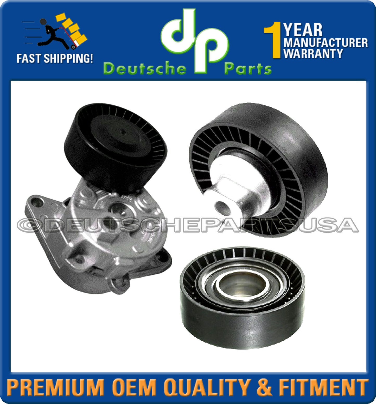 Serpentine Belt Tensioner Idler Pulley Timing Kit Set for BMW E36 E39 E46 E53 X5