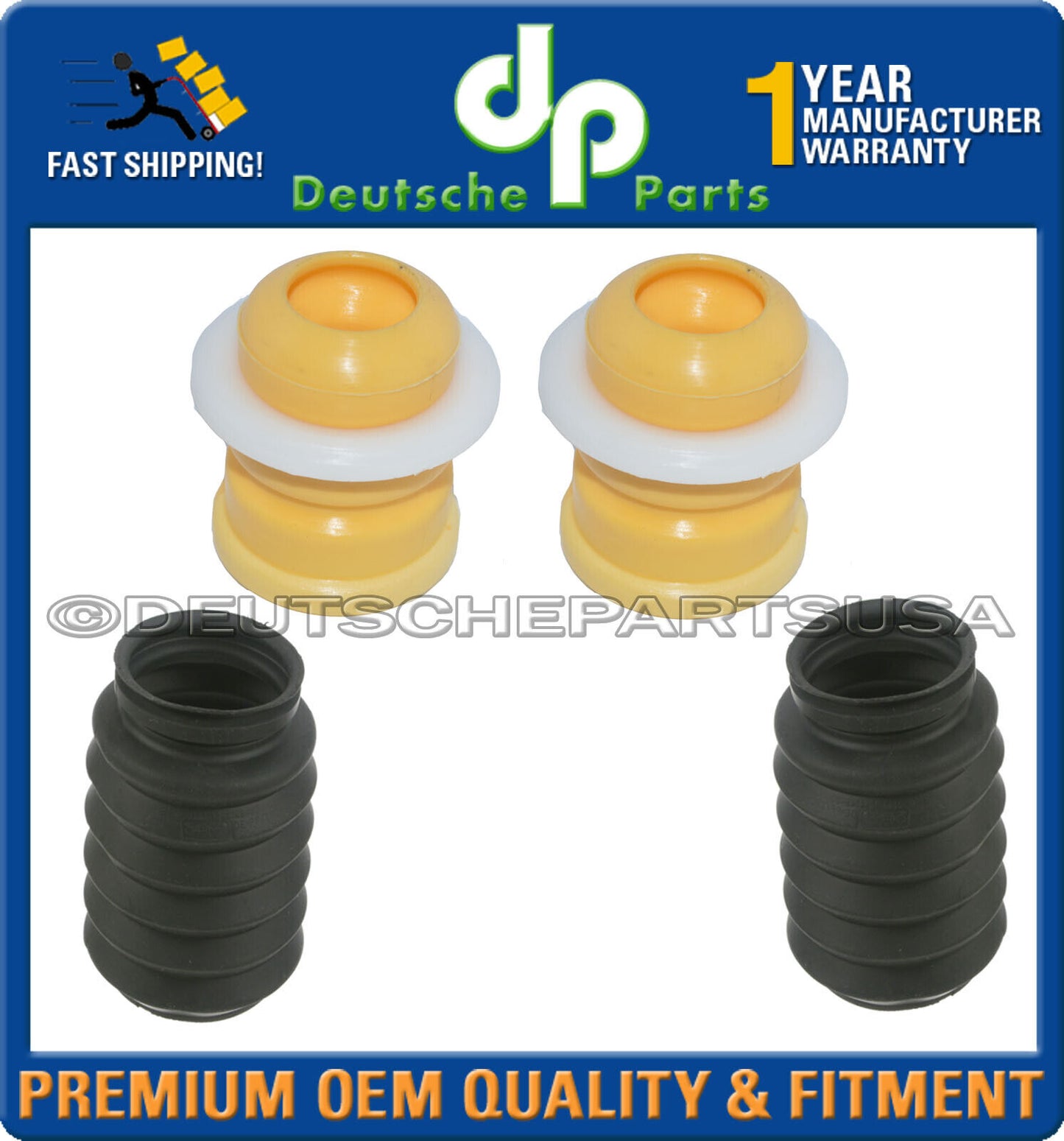 BMW 335xi 335i xDrive Front Suspension Strut Bumper Bump Stop Dust Boot Set 4