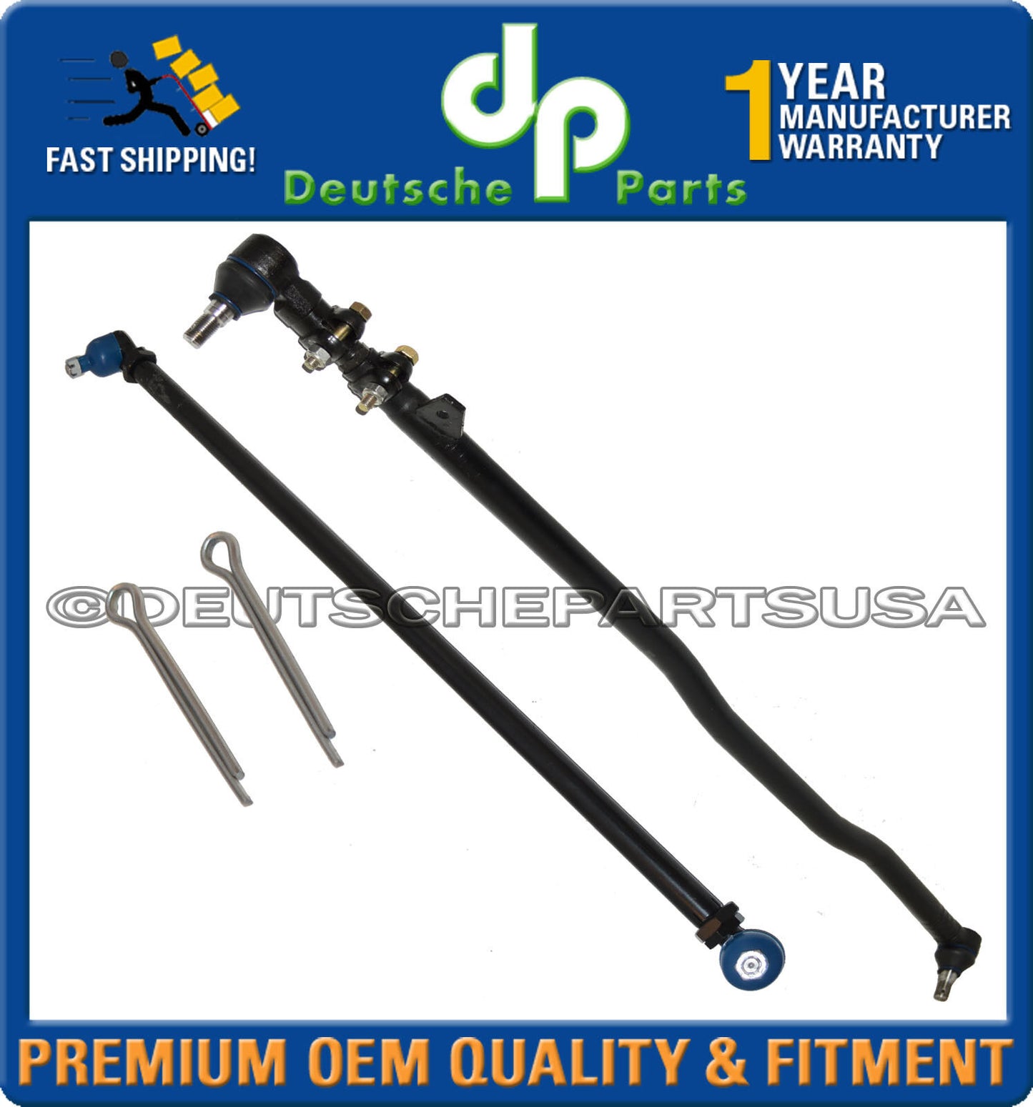 MERCEDES W463 G500 G550 DRAG LINK TIE ROD ASSEMBLY 4634631115 +  4633300703 SET