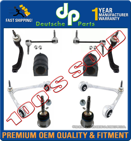 JAGUAR S-TYPE 3.0 4.0 CONTROL ARM ARMS BALL JOINT TIE ROD SWAY BAR LINK KIT 10pc