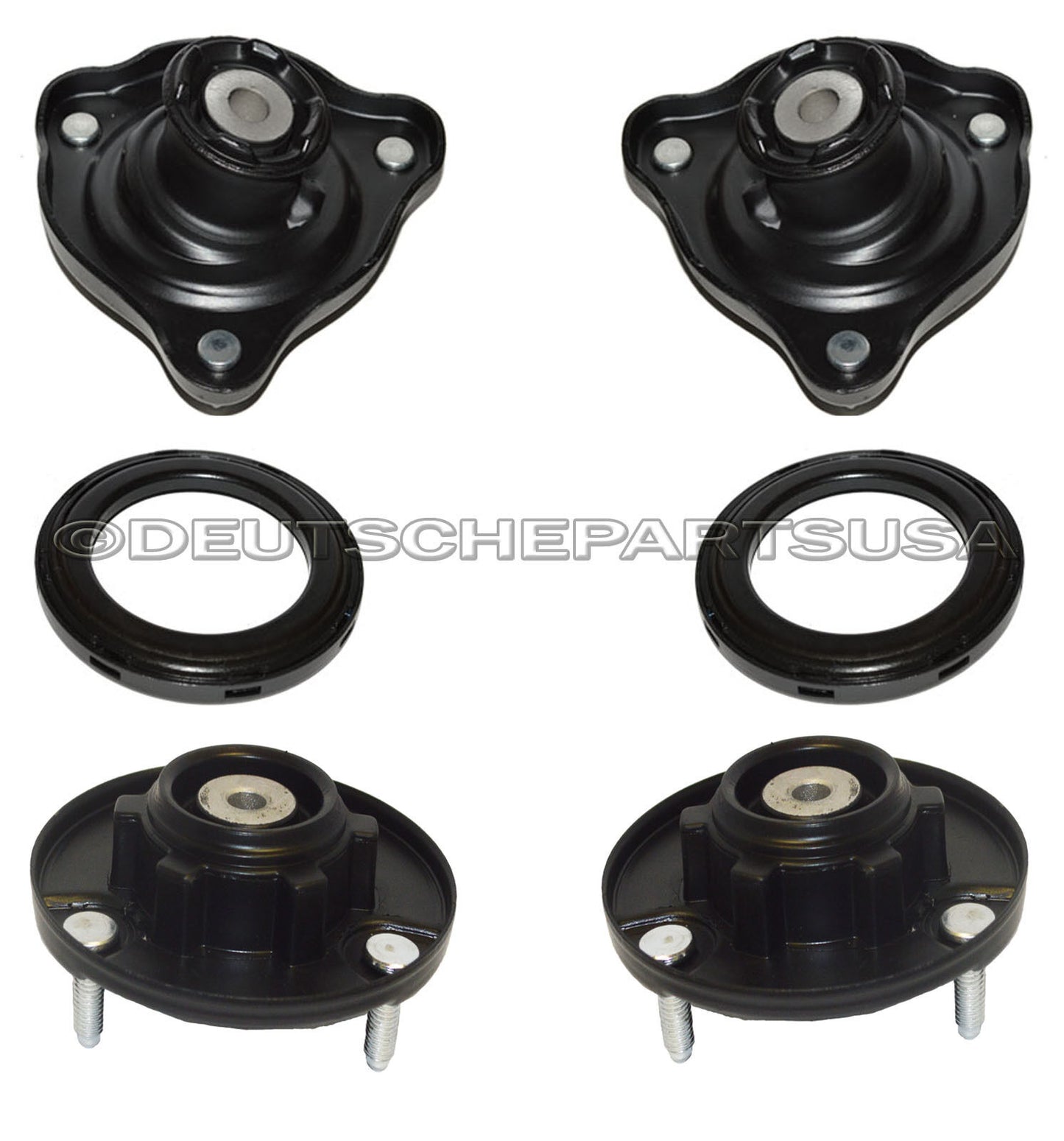 PORSCHE 996 C4 4S TURBO FRONT + REAR SHOCK STRUT MOUNT MOUNTS + BEARING SET 6