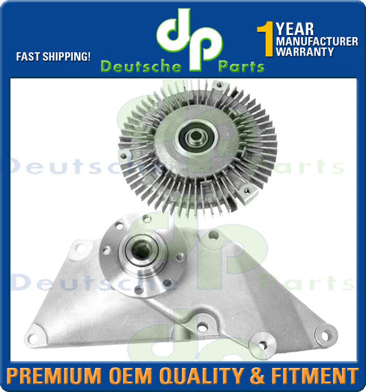 MERCEDES W124 W126 300E 300SEL 4MATIC Radiator Fan Clutch & Bearing Bracket SET