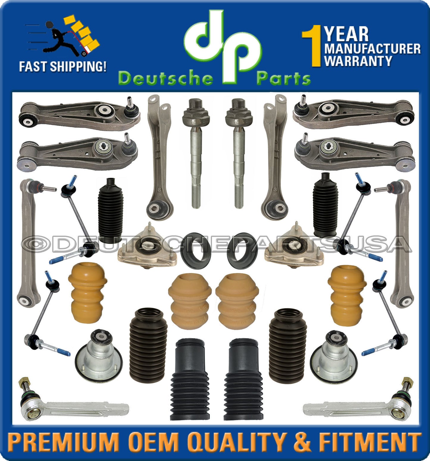 PORSCHE 987 BOXSTER CAYMAN Control ARMS Ball Joint STRUT MOUNT SUSPENSION Kit 32