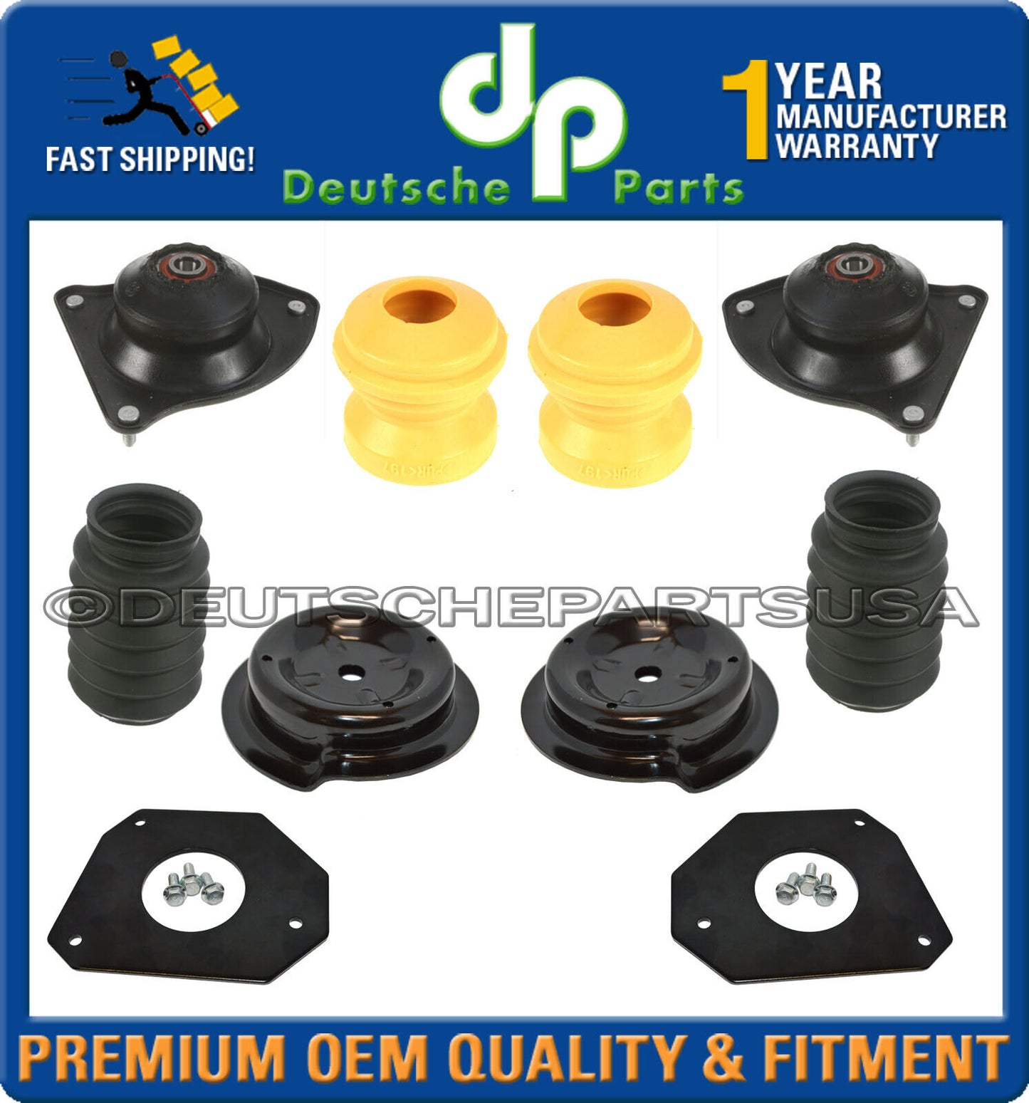 MINI COOPER FRONT STRUT SHOCK MOUNT MOUNTS BEARINGS BUMP STOP SUSPENSION KIT 10