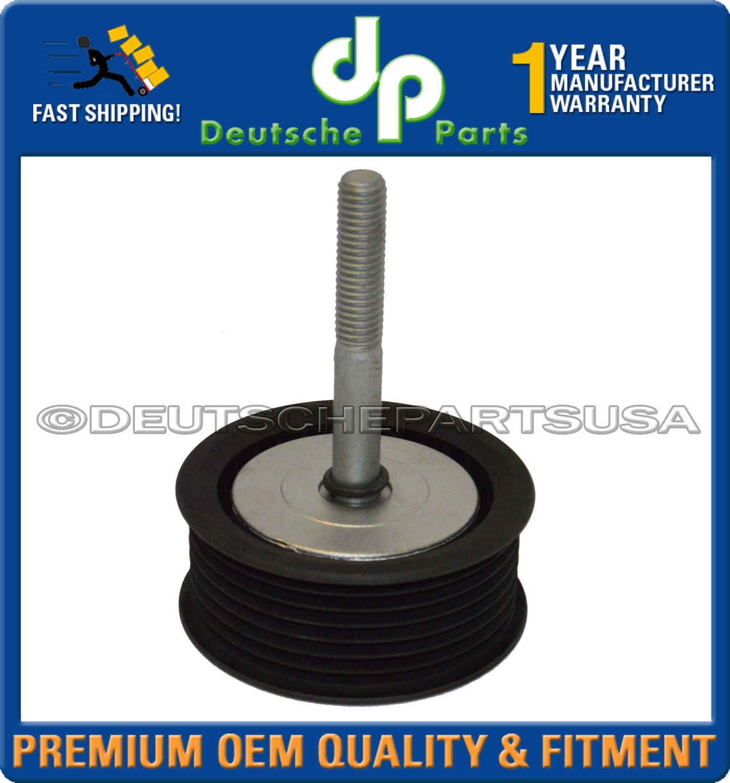 Porsche Cayenne Panamera Drive Belt Idler Pulley Belt Tensioner w/Arm Belt Set 4