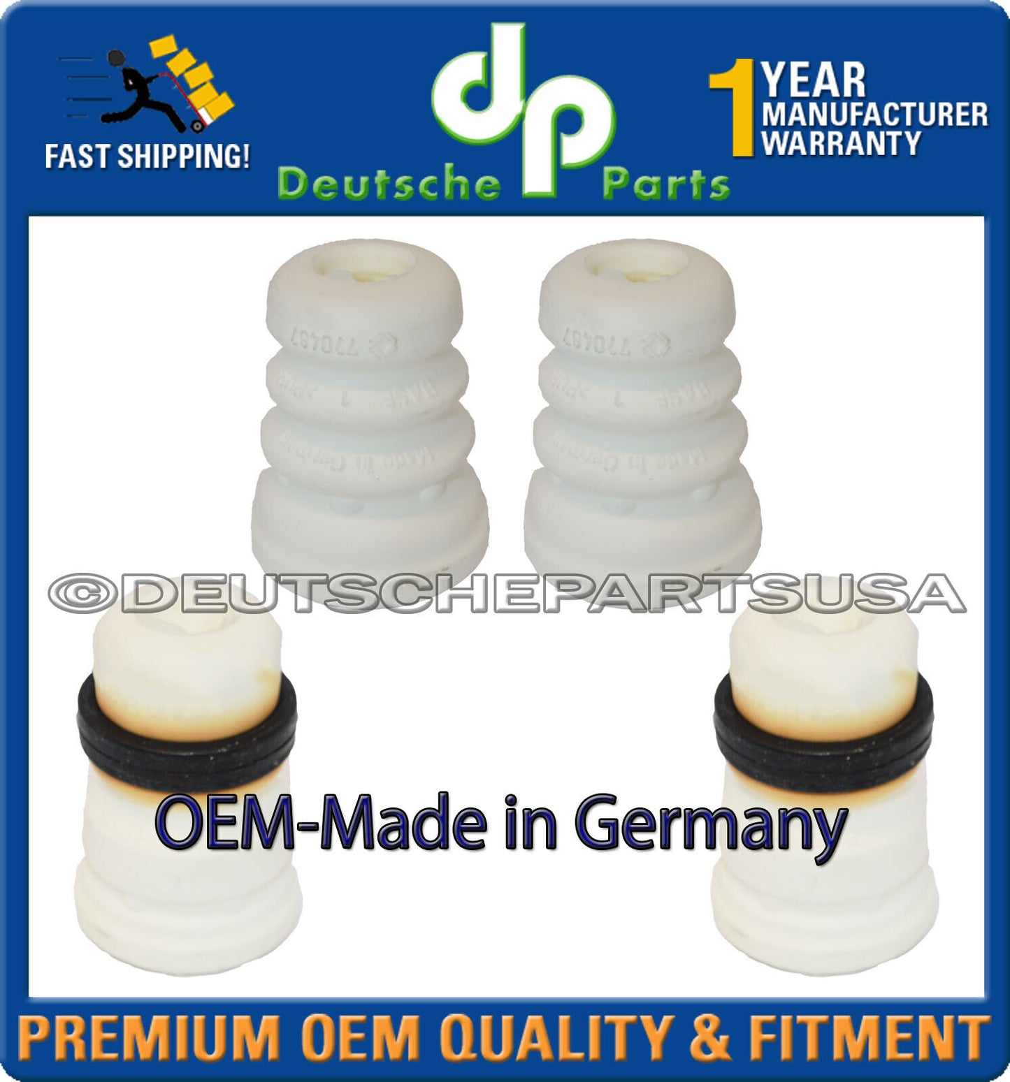 FRONT + REAR Strut Shock Bump Stop for AUDI Q7 L+R SET of 4 Made in Germany