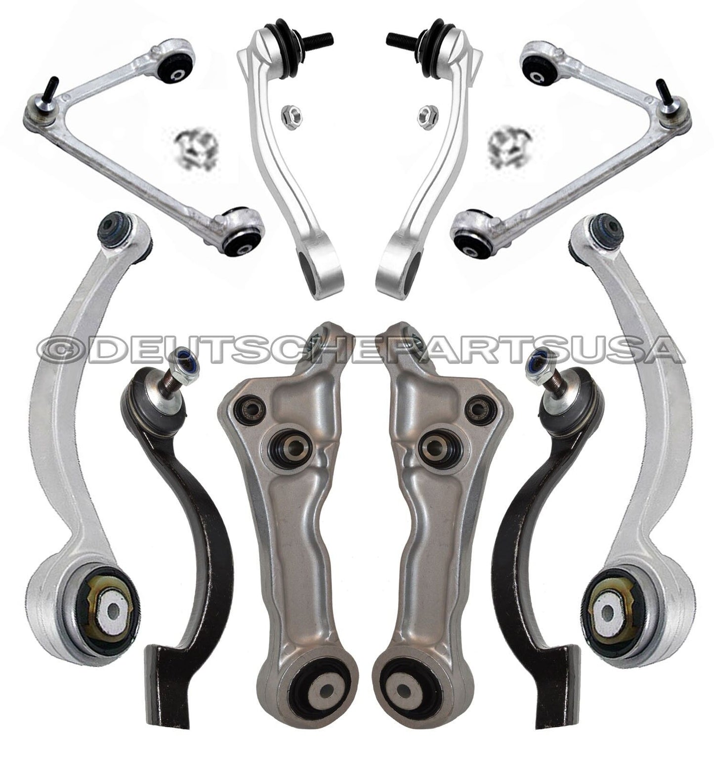 UPPER + LOWER CONTROL ARMS BALL JOINTS Tie Rods for JAGUAR XJ8 XJR CHASSIS KIT