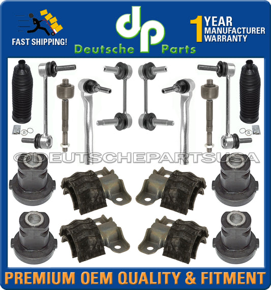 Mercedes W164 STEERING Tie Rods SWAY BAR LINKS + Rack Mount Bushing Boot Kit 18