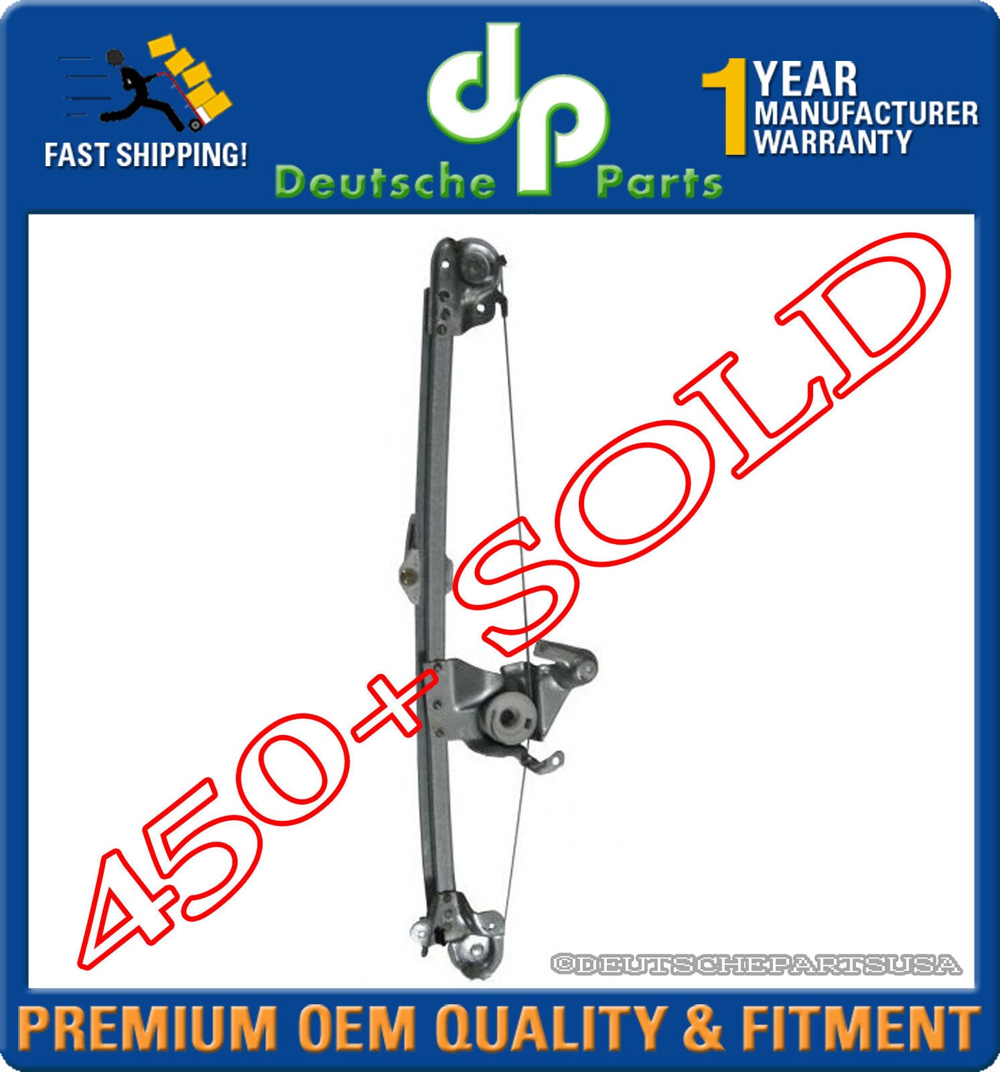 MERCEDES W210 E320 E430 E55 REAR LEFT WINDOW REGULATOR + 4 PIECES RIVET PIN SET