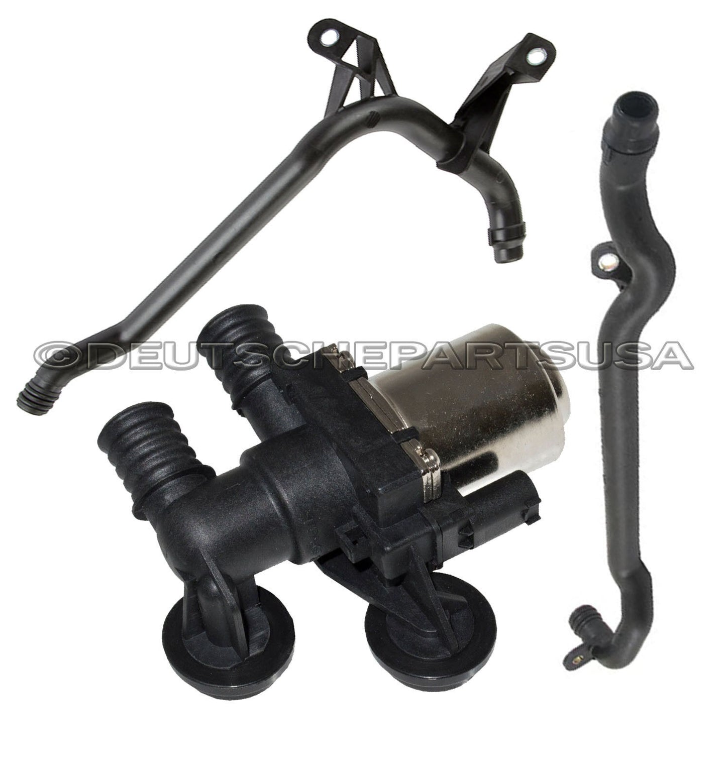 HVAC HEATER CONTROL VALVE SOLENOID + WATER ENGINE INLET COOLANT PIPE BMW E46 - 3