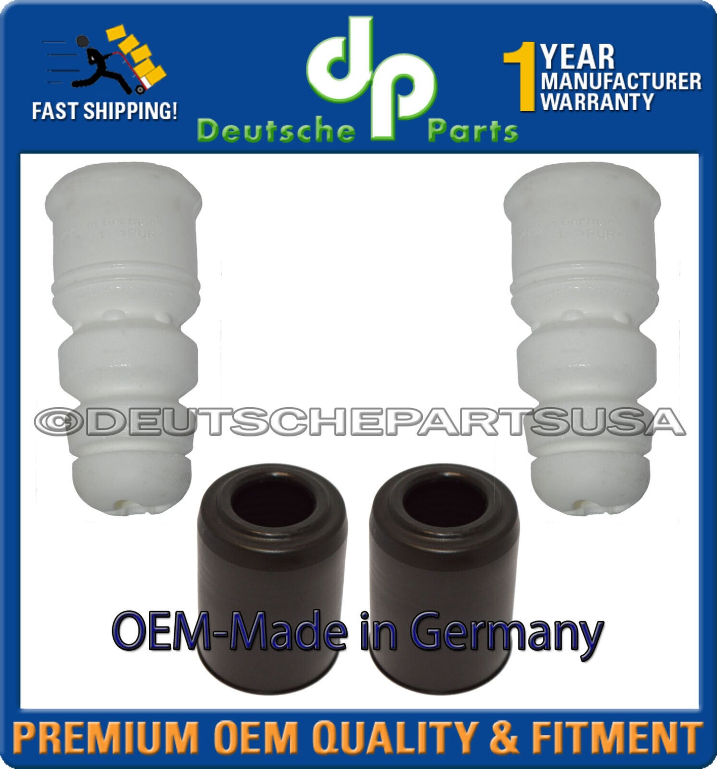 Rear Strut Bump Stop Dust Boots for Audi Quattro Q5 OEM Made in Germany Set 4