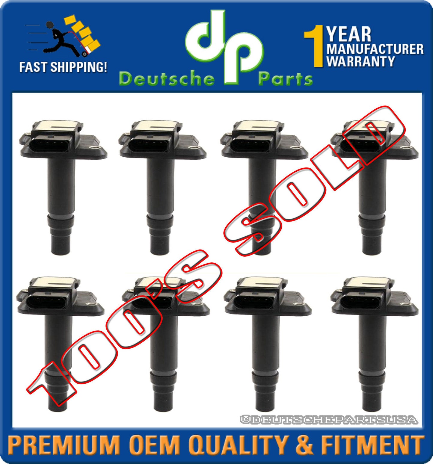 AUDI A4 A6 A8 TT VW PASSAT GOLF JETTA IGNITION COIL COILS SET 8 x 06B905115E