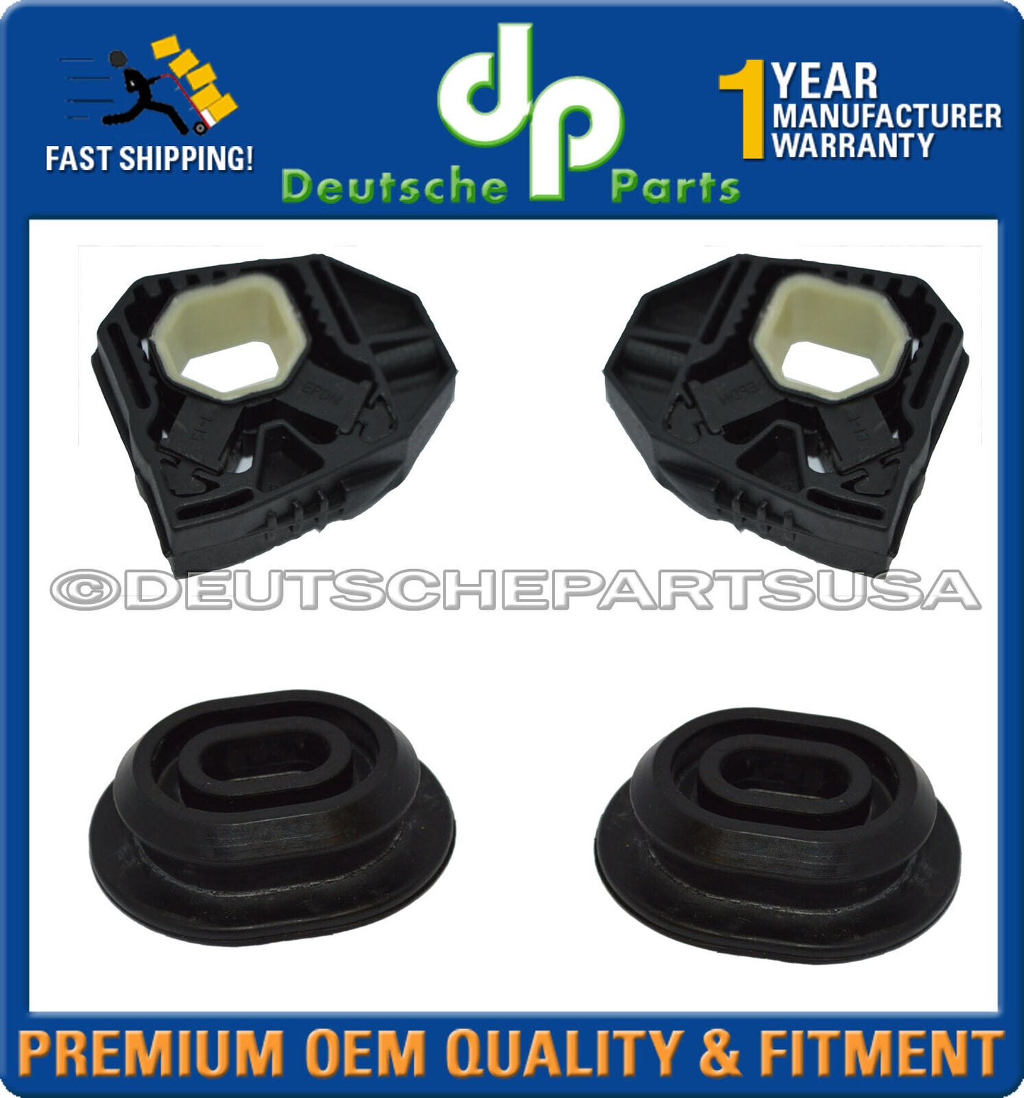 Audi A3 Quattro VW Beetle CC Eos UPPER LOWER Radiator Mounts 1K0121367C Set 4