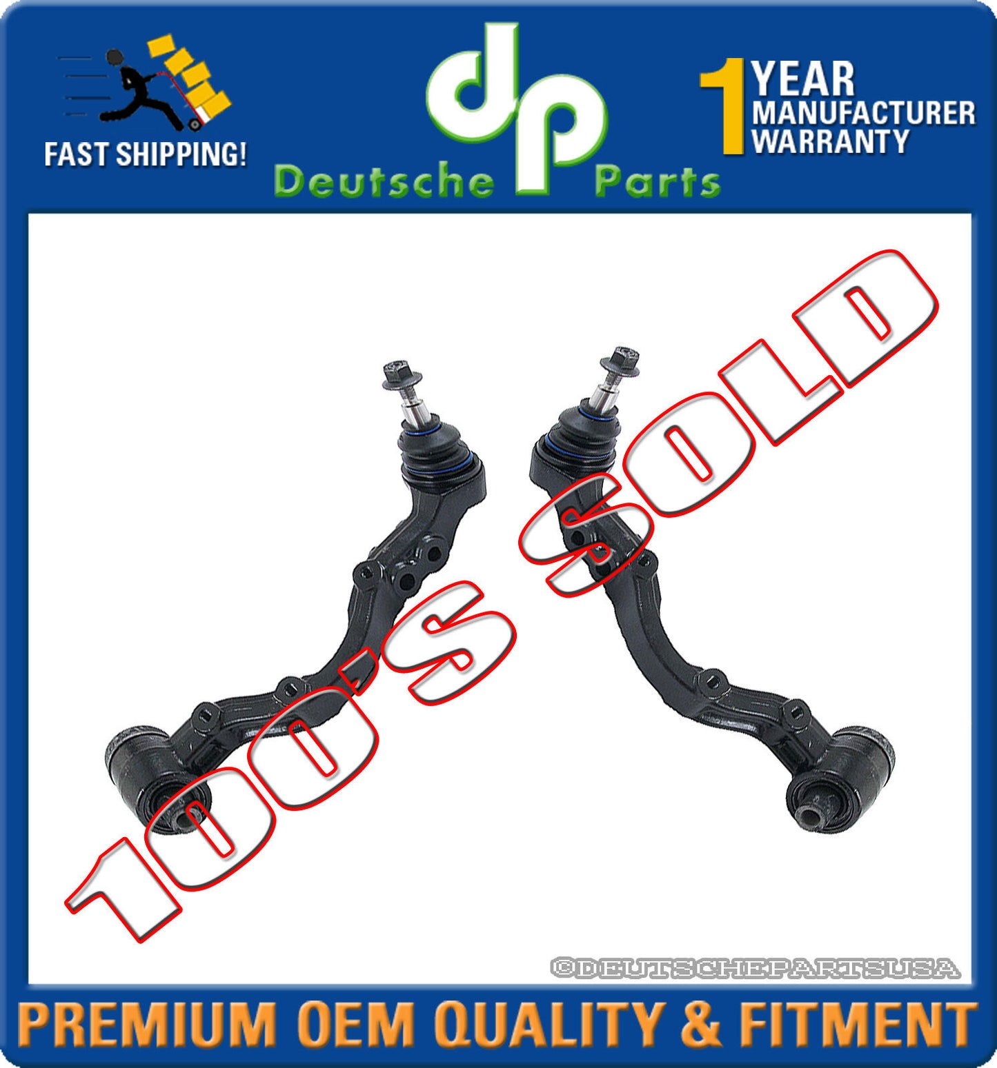 JAGUAR VANDEN XJ8 XJR FRONT LOWER CONTROL ARMS BALL JOINT JLM21302 + JLM21303 2