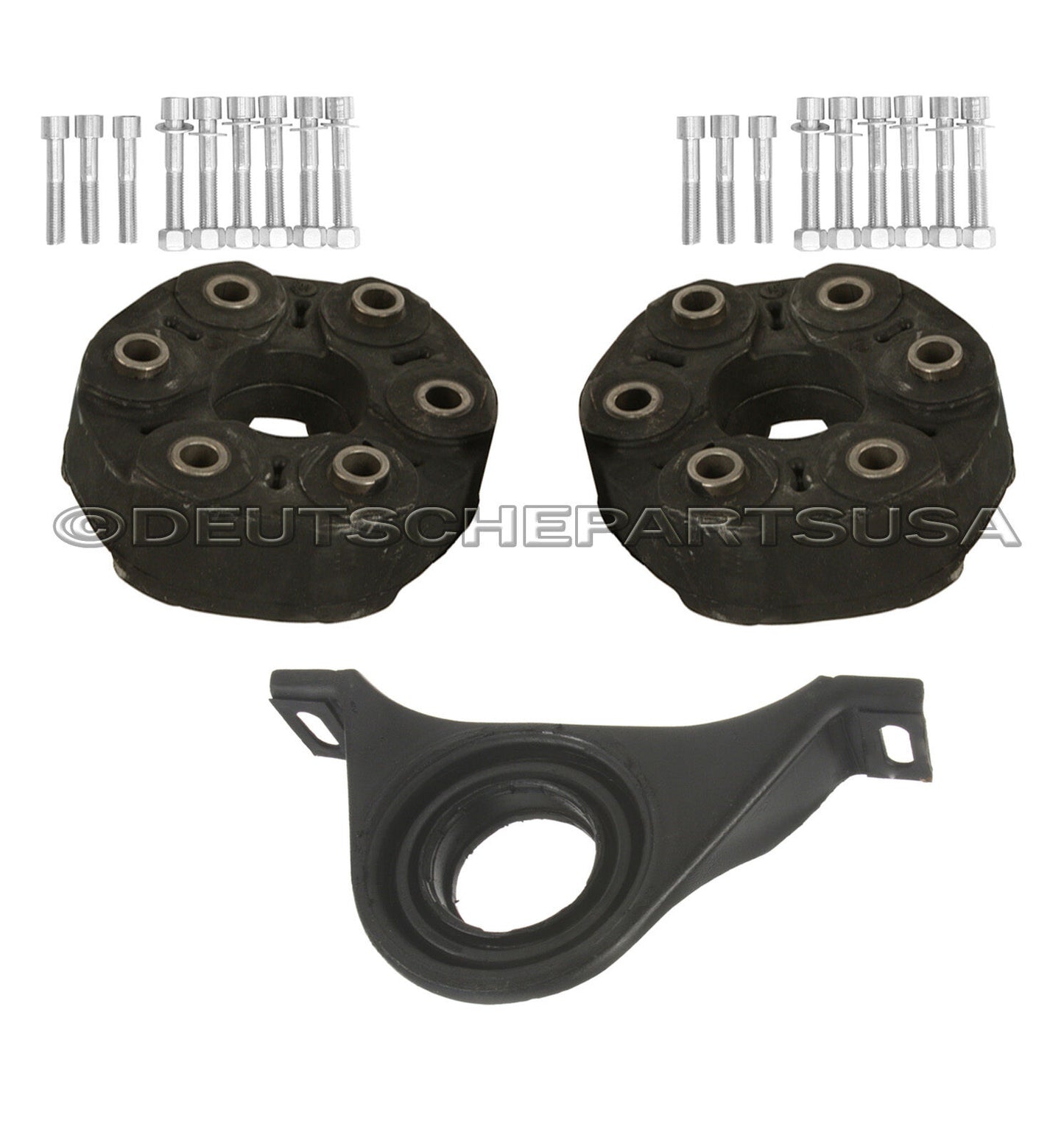 MERCEDES W210 W211 W220 DRIVESHAFT FLEX JOINT FRONT REAR DRIVESHAFT SUPPORT SET