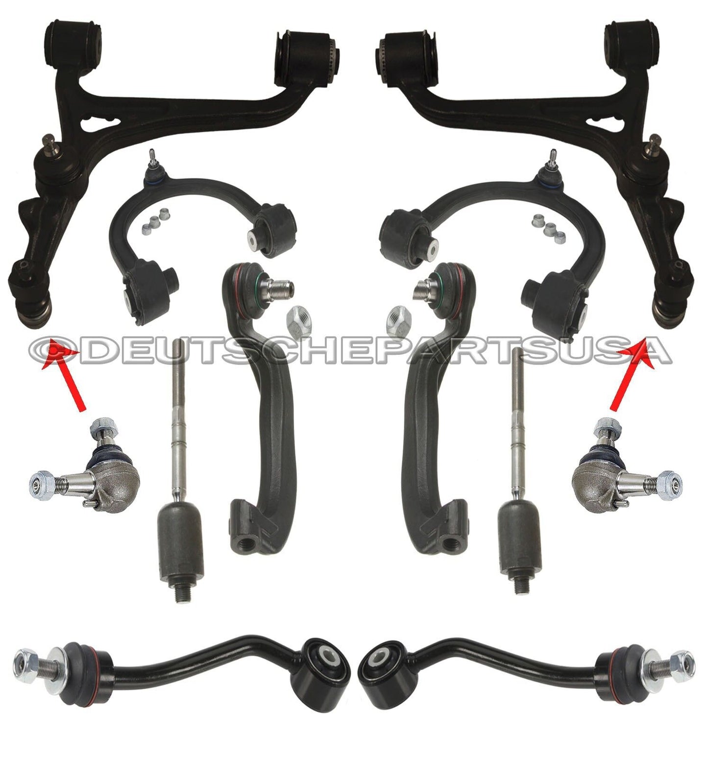 Mercedes W220 4MATIC LOWER Control Thrust Arm Arms Ball Joint SUSPENSION Kit 15