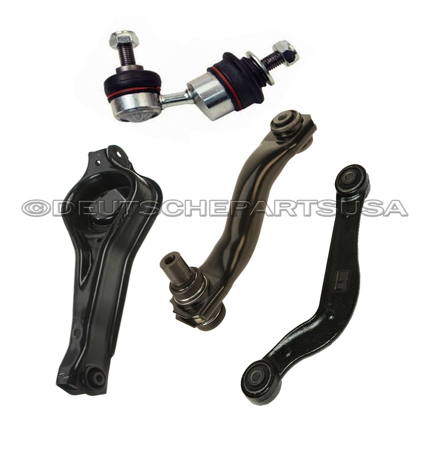 Jaguar X-Type REAR UPPER + LOWER CONTROL ARM + Bushing + Sway Bar Link Kit LEFT