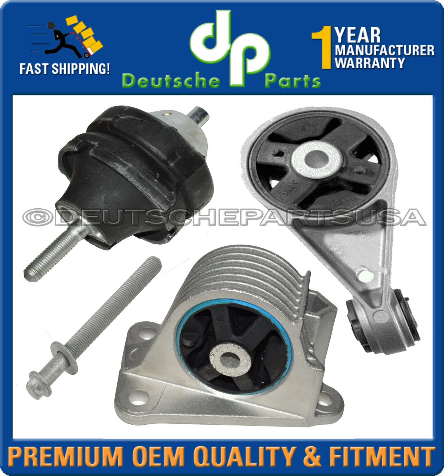 Mini R50 Engine Motor Mounts Manual Transmission Mount Bolt LH + RH Set of 5