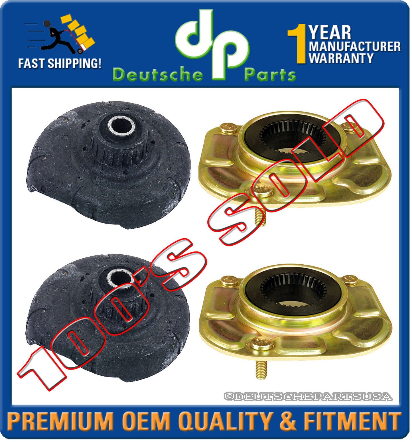 VOLVO STRUT BUSHING BEARING MOUNT MOUNT 850 S80 S70 C70 3546189 + 8646713 SET 4
