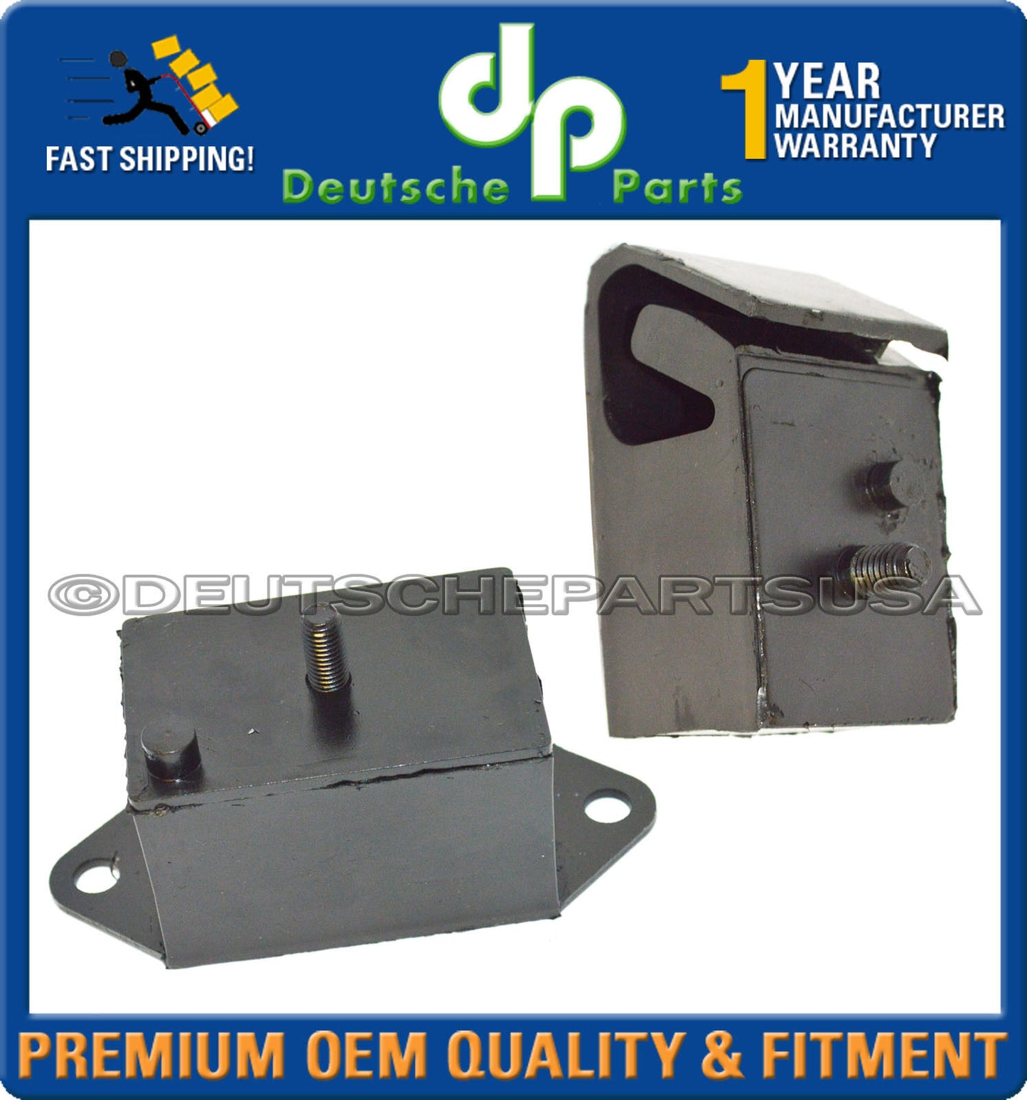 BMW E10 1600 1602 2002 Left + Right Engine Mount 11819057213 11811109351 Set 2
