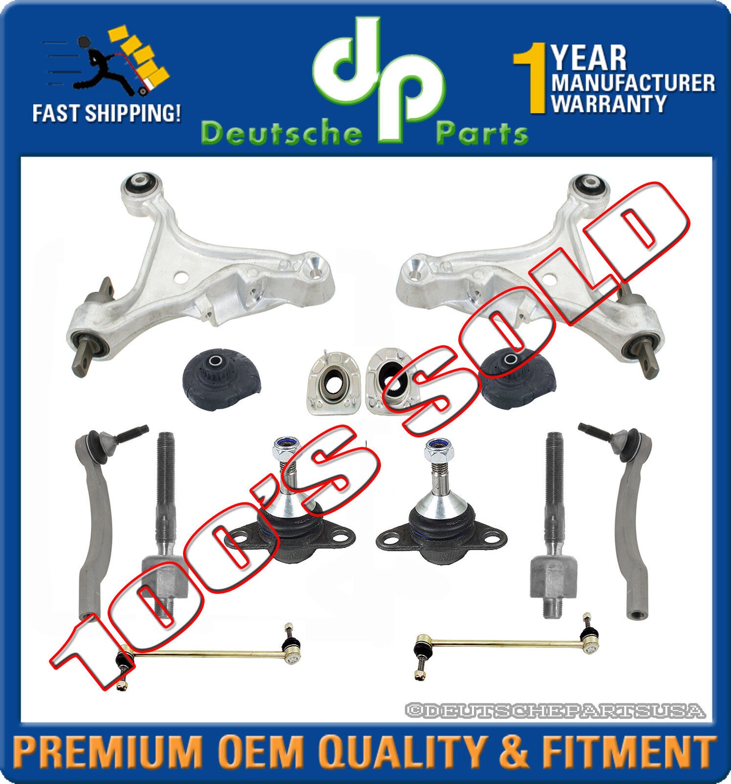 VOLVO S60 CONTROL ARMS BALL JOINT TIE ROD SWAY BAR STRUT MOUNTS ASSEMBLY 2004-07