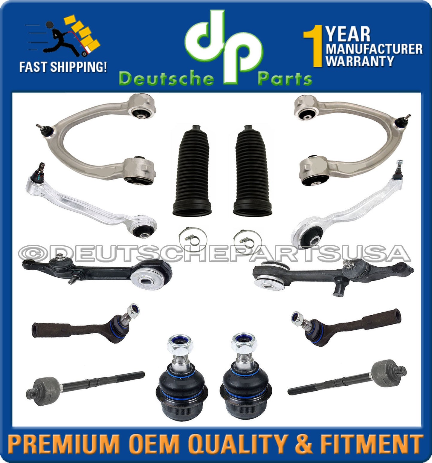 Mercedes W220 S500 Control Thrust Arm Ball Joint Tie Rod Boot SUSPENSION Kit 14