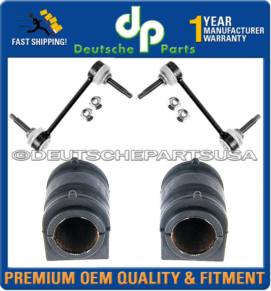 JAGUAR S-TYPE FRONT STABILIZER SWAY BAR LINK LINKS + BUSHING BUSHINGS SET 4