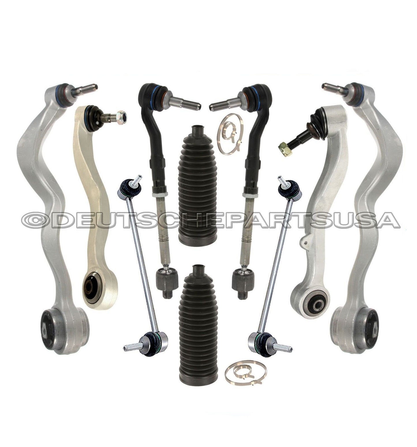 CONTROL ARMS BALL JOINT JOINTS STEERING TIE ROD RODS RACK BOOT KIT for BMW E60