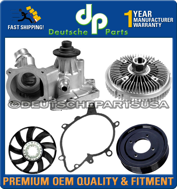 WATER PUMP METAL IMPELLER GASKET ALUMINUM PULLEY FAN CLUTCH BLADE for BMW X5 4.4