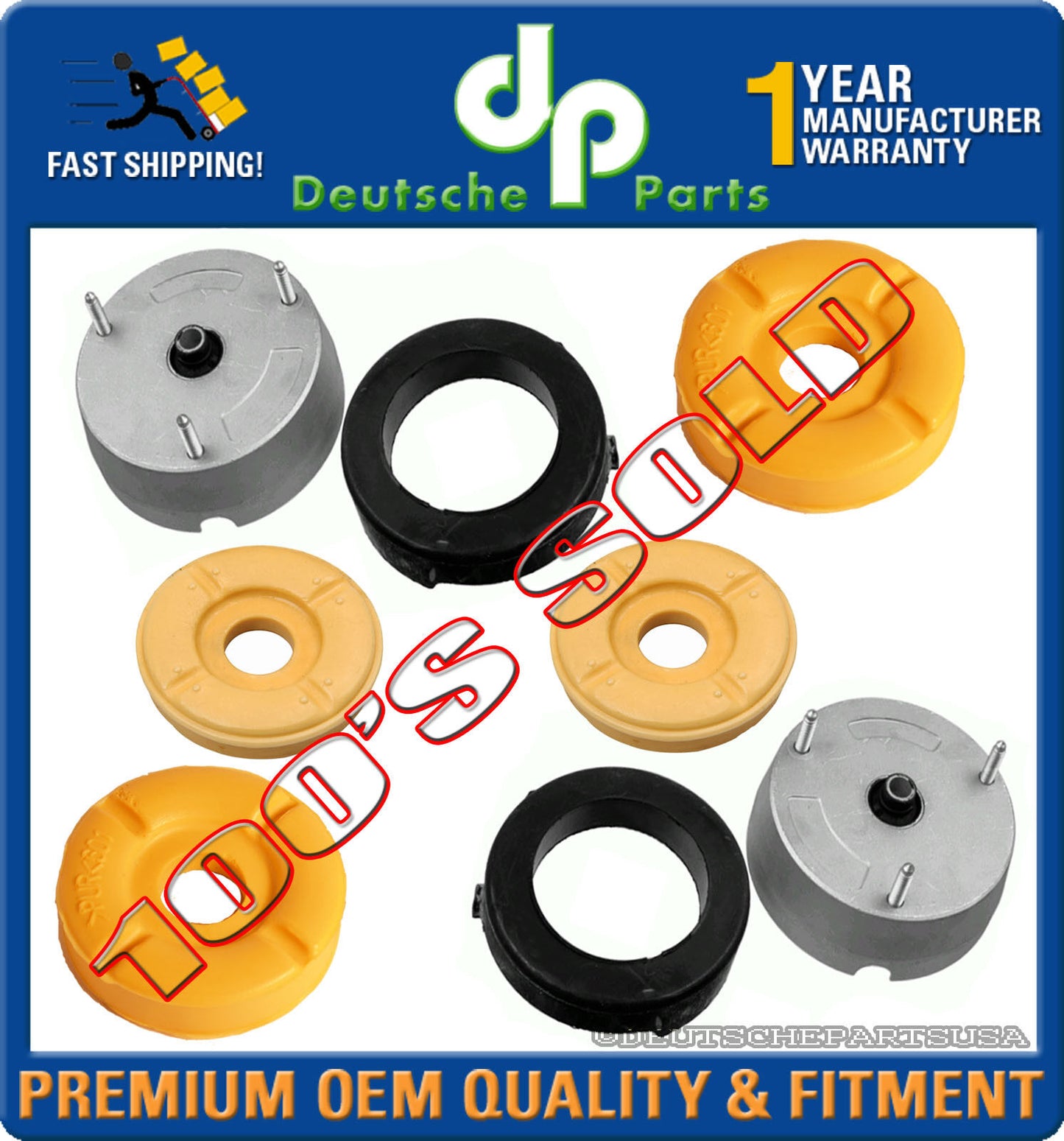 FRONT LH+RH STRUT SHOCK MOUNT MOUNTS + SUPPORT UPPER LOWER BMW E70 X5 E71 Set 6p